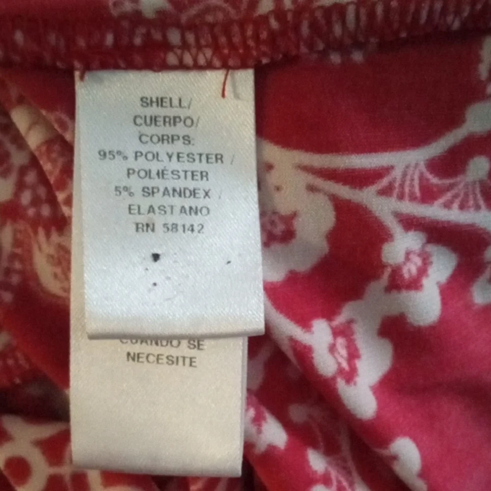London Times Red And White Raised  Patterned Maxi Dress - Picture 11 of 12